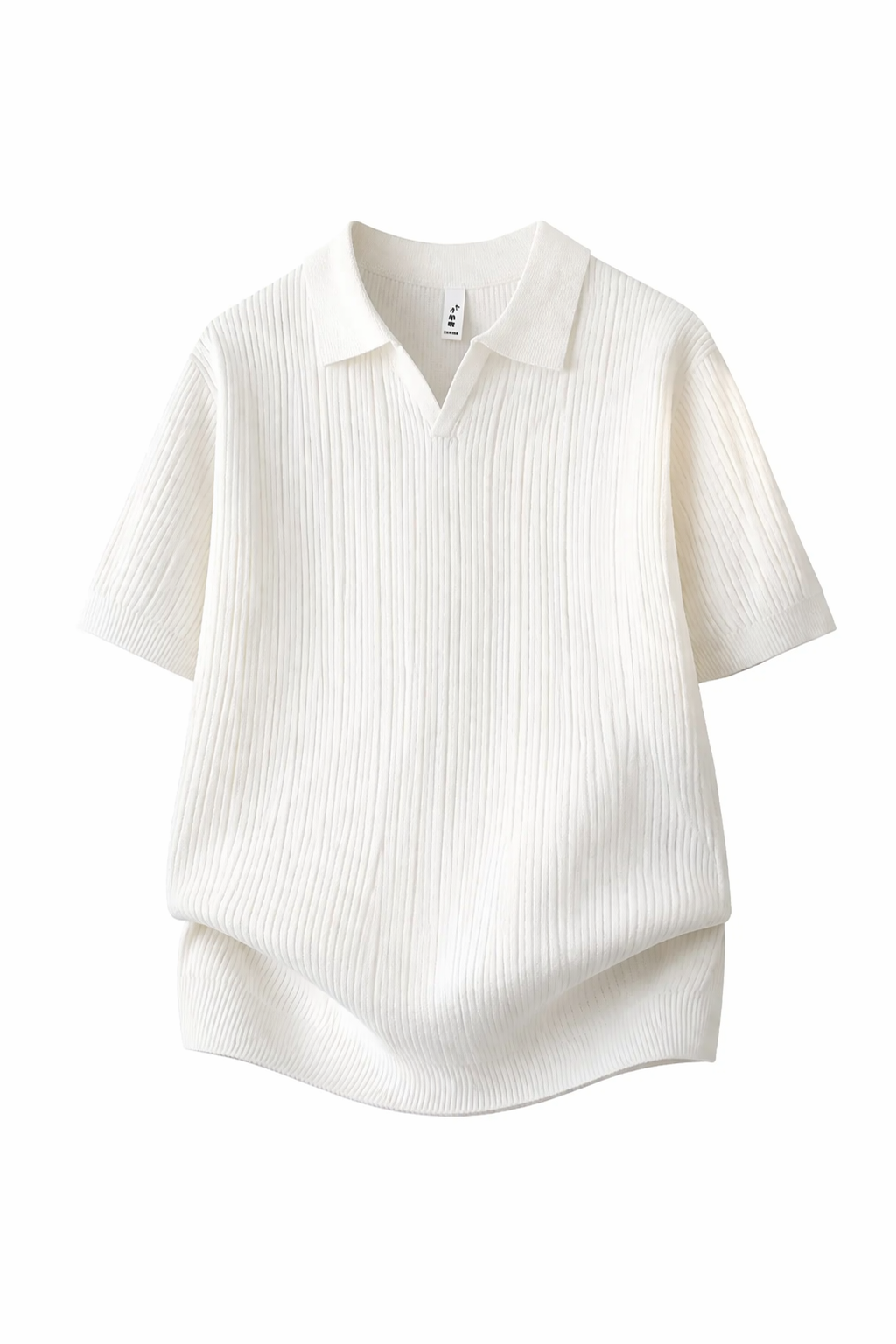 polo de malha de manga curta