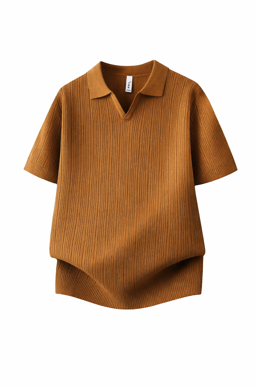 polo de malha de manga curta