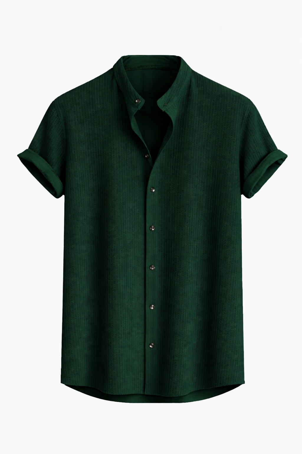 camisa de manga curta verde